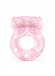 Розовое эрекционное виброкольцо с бабочкой - 1137 - в Ачинске купить с доставкой