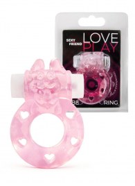 Розовое эрекционное виброкольцо в форме зайчика - 1137 - в Ачинске купить с доставкой