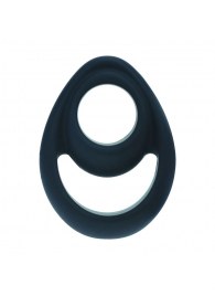 Черное эрекционное кольцо Double Ergo Silicone Cockring - Shots Media BV - в Ачинске купить с доставкой
