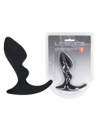 Черная анальная пробка для массажа простаты Double Ripple Silicone Prostate Massager - Shots Media BV - в Ачинске купить с доставкой