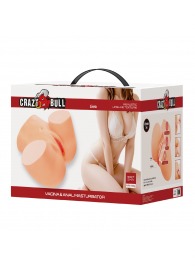 Телесный мастурбатор Liora с 2 любовными тоннелями - Baile - в Ачинске купить с доставкой