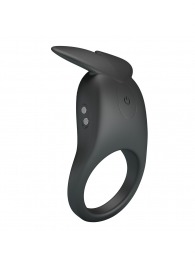 Черное перезаряжаемое виброкольцо Carlton - Baile - в Ачинске купить с доставкой