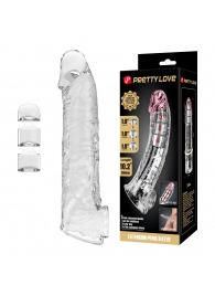 Прозрачный фаллоудлинитель с подхватом мошонки Silas - 26 см. - Baile - в Ачинске купить с доставкой
