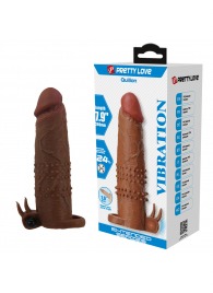 Коричневая насадка на пенис Quillon - 20 см. - Baile - в Ачинске купить с доставкой
