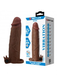 Коричневая насадка на пенис Xerxes - 22 см. - Baile - в Ачинске купить с доставкой