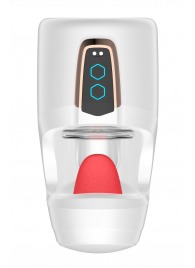 Белый мастурбатор с язычком и возвратно-поступательными движениями - Secwell - в Ачинске купить с доставкой