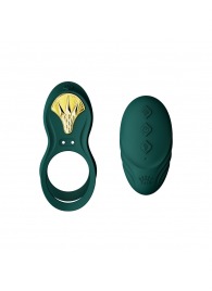 Зеленое эрекционное виброкольцо Bayek с пультом ДУ - Zalo - в Ачинске купить с доставкой