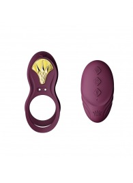 Фиолетовое эрекционное виброкольцо Bayek с пультом ДУ - Zalo - в Ачинске купить с доставкой