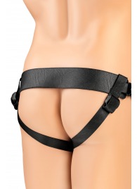 Телесный фаллопротез на черных ремнях Conall - 15 см. - ToyFa - купить с доставкой в Ачинске