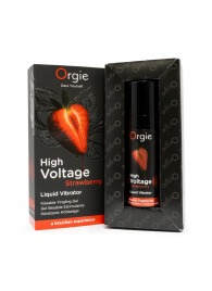 Жидкий вибратор Orgie High Voltage Strawberry - 15 мл. - ORGIE - купить с доставкой в Ачинске