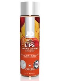 Лубрикант на водной основе с ароматом персика JO Flavored Peachy Lips - 120 мл. - System JO - купить с доставкой в Ачинске