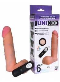 Фаллическая насадка Харнесс UNICOCK 6  с вибрацией - 18 см. - LOVETOY (А-Полимер) - купить с доставкой в Ачинске