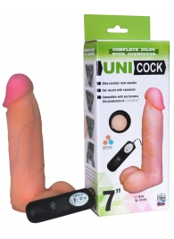 Фаллическая насадка Харнесс UNICOCK 7  с вибрацией - 19 см. - LOVETOY (А-Полимер) - купить с доставкой в Ачинске
