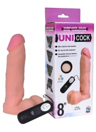 Фаллическая насадка Харнесс UNICOCK 8  с вибрацией - 20 см. - LOVETOY (А-Полимер) - купить с доставкой в Ачинске