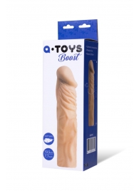 Насадка с ярко выраженной головкой и рельефным стволом - 19 см. - A-toys - в Ачинске купить с доставкой