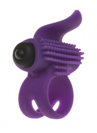 Эрекционное кольцо с подхватом мошонки и стимуляцией клитора Bullet Lastic Ring - Adrien Lastic - в Ачинске купить с доставкой