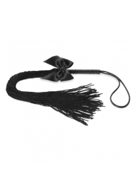 Чёрная плётка Lilly Whip Bijoux - Bijoux Indiscrets - купить с доставкой в Ачинске
