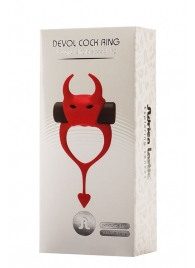 Красное эрекционное кольцо в форме дьяволенка DEVOL COCKRING - Adrien Lastic - в Ачинске купить с доставкой