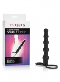 Насадка на пенис для двойного проникновения Silicone Beaded Double Rider - 14 см. - California Exotic Novelties - в Ачинске купить с доставкой