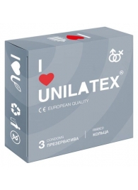 Презервативы с рёбрами Unilatex Ribbed - 3 шт. - Unilatex - купить с доставкой в Ачинске