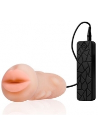 Мастурбатор-ротик с вибрацией REALSTUFF VIBRATING MASTURBATOR MOUTH - Dream Toys - в Ачинске купить с доставкой