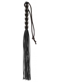 Чёрная мини-плеть из резины Rubber Mini Whip - 22 см. - Blush Novelties - купить с доставкой в Ачинске