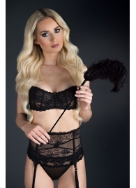 Стек с большим чёрным пером Large Feather Tickler - 65 см. - Blush Novelties - купить с доставкой в Ачинске