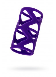 Фиолетовая насадка-сетка на пенис - 7,5 см. - A-toys - в Ачинске купить с доставкой