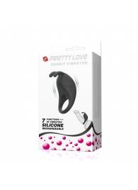Чёрное эрекционное кольцо с вибрацией Rabbit Vibrator - Baile - в Ачинске купить с доставкой