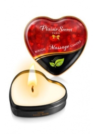 Массажная свеча с нейтральным ароматом Bougie Massage Candle - 35 мл. - Plaisir Secret - купить с доставкой в Ачинске