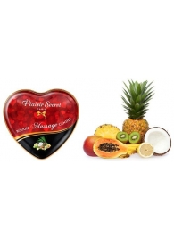 Массажная свеча с ароматом экзотических фруктов Bougie Massage Candle - 35 мл. - Plaisir Secret - купить с доставкой в Ачинске