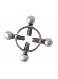 Серебристые зажимы для сосков на винтах - ToyFa - купить с доставкой в Ачинске