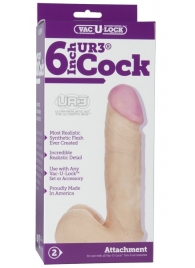 Ультра реалистичная насадка Vac-U-Lock  6  ULTRASKYN Cock - 17,3 см. - Doc Johnson - купить с доставкой в Ачинске
