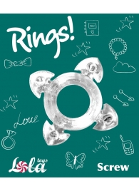 Прозрачное эрекционное кольцо Rings Screw - Lola Games - в Ачинске купить с доставкой