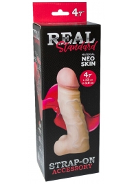 Реалистичная насадка с мошонкой REAL Standard - 15,5 см. - LOVETOY (А-Полимер) - купить с доставкой в Ачинске