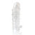 Закрытая прозрачная рельефная насадка Crystal sleeve - 13 см. - Erowoman-Eroman - в Ачинске купить с доставкой