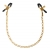 Чёрные с золотом зажимы на соски Gold Chain Nipple Clamps - Pipedream - купить с доставкой в Ачинске