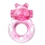 Розовое эрекционное виброкольцо на пенис Pink Bear - Baile - в Ачинске купить с доставкой