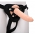 Телесный страпон на черных трусиках STRAP ON REAL DILDO - 20 см. - Dream Toys - купить с доставкой в Ачинске