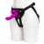 Лиловый страпон Rechargeable Vibrating Strap-On Harness Set - 17,6 см. - Happy Rabbit - купить с доставкой в Ачинске