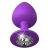 Фиолетовая анальная пробка со стразом Her Little Gem Large Plug - 9,5 см. - Pipedream - купить с доставкой в Ачинске