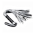 Серебристая плетка Struggle My Flogger с черной ручкой - 45 см. - Lovetoy - купить с доставкой в Ачинске