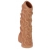 Телесная насадка с венками и открытой головкой Nude Sleeve M - 12 см. - KOKOS - в Ачинске купить с доставкой