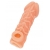 Телесная закрытая насадка с венками Cock Sleeve Size L - 17,6 см. - KOKOS - в Ачинске купить с доставкой