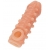 Телесная закрытая насадка с шариками Cock Sleeve Size M - 15,6 см. - KOKOS - в Ачинске купить с доставкой