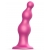 Розовая насадка Strap-On-Me Dildo Plug Beads size S - Strap-on-me - купить с доставкой в Ачинске