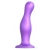 Фиолетовая насадка Strap-On-Me Dildo Plug Curvy size L - Strap-on-me - купить с доставкой в Ачинске