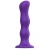 Фиолетовая насадка Strap-On-Me Dildo Geisha Balls size M - Strap-on-me - купить с доставкой в Ачинске