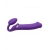Фиолетовый безремневой вибрострапон Silicone Bendable Strap-On - size XL - Strap-on-me - купить с доставкой в Ачинске