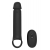 Черная насадка-удлинитель с вибрацией Vibrating Extender With Remote - Dream Toys - в Ачинске купить с доставкой